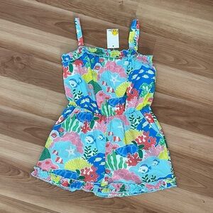 Mini Boden Coral Reef Romper NWT